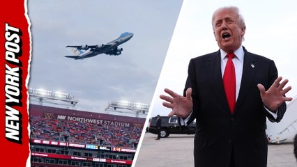 Behind the scenes look at Trump at Commanders game - and 'greatest flyover ever'