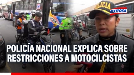 PNP confirma restricción de dos adultos en motos durante emergencia, pero sin sanciones económicas