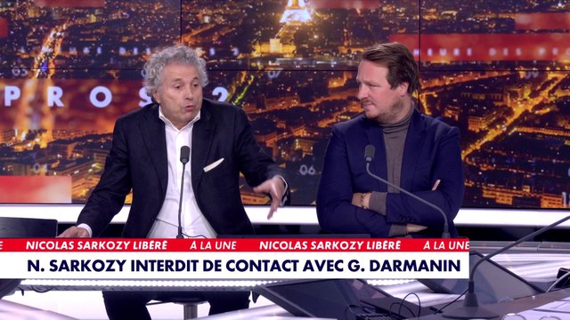 Le plateau de l'Heure des Pros évoque l'interdiction de contact entre N. Sarkozy et Gérald Darmanin