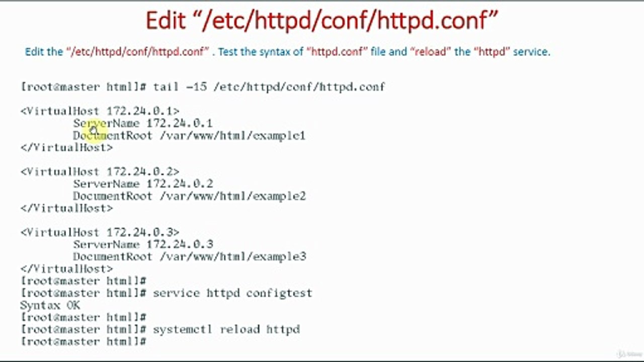 Modify Configuration File | IP Based Virtual Hosting | Apache Web Server