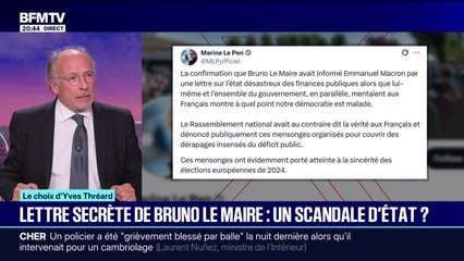 LE CHOIX D'YVES THRÉARD - Lettre secrète de Bruno Le Maire: un scandale d'État ?