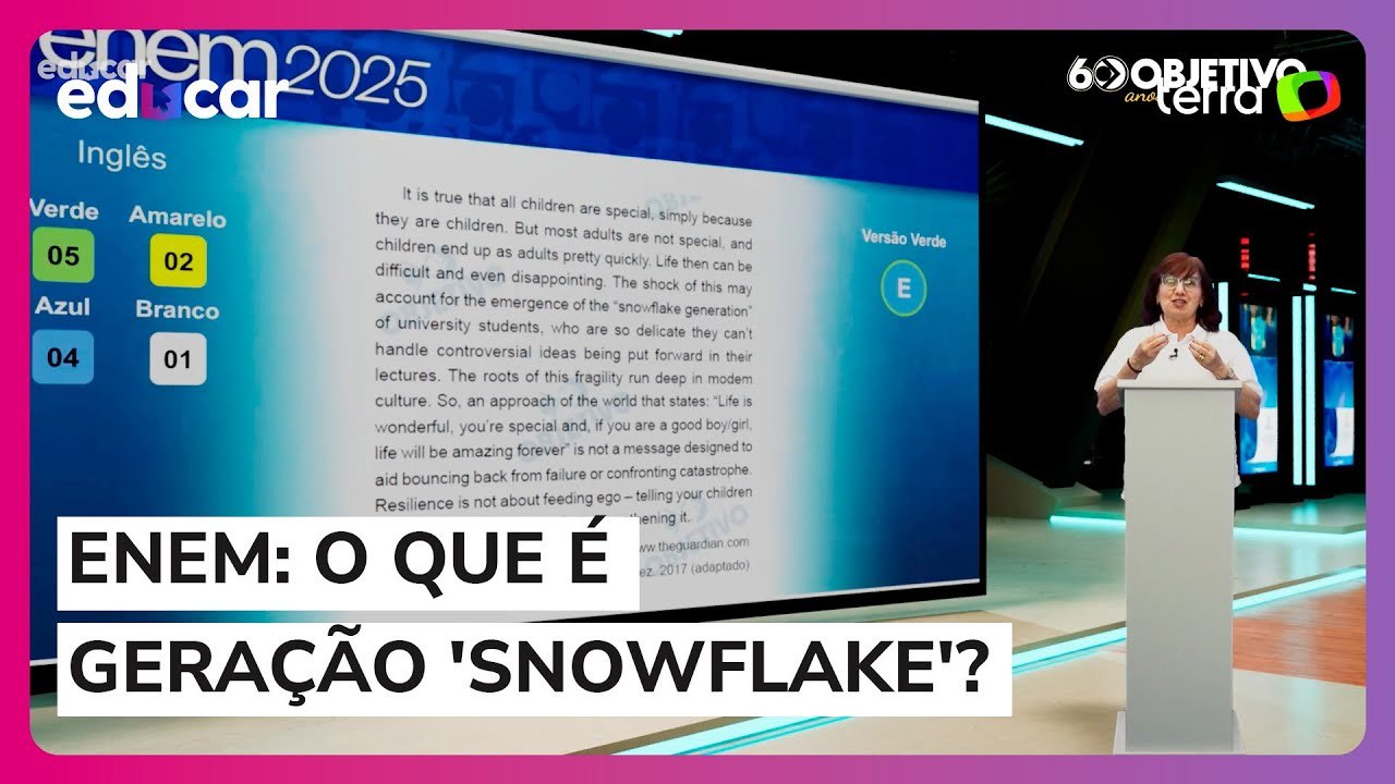 Enem 2025: o que quer dizer geração ‘snowflake’ que apareceu na prova de inglês?
