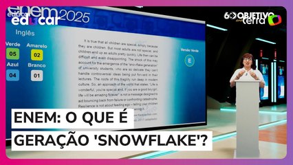 Enem 2025: o que quer dizer geração ‘snowflake’ que apareceu na prova de inglês?