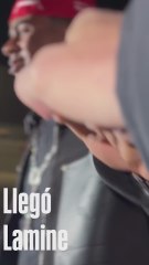 Y en medio de la polémica, así llego Lamine a la concentración con España