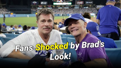 The Internet Can’t Get Over Brad Pitt’s Unrecognizable Mustache Look at a Dodgers Game