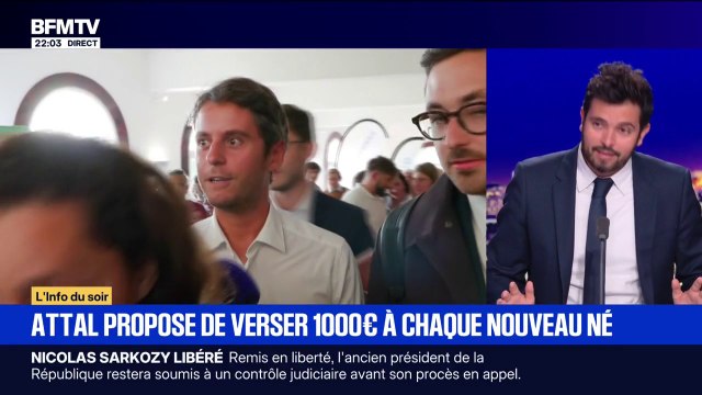 Gabriel Attal propose de verser 1.000 euros sur un fonds pour chaque nouveau-né