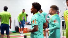 Ainda com o grupo incompleto, Brasil faz primeiro treino em Londres