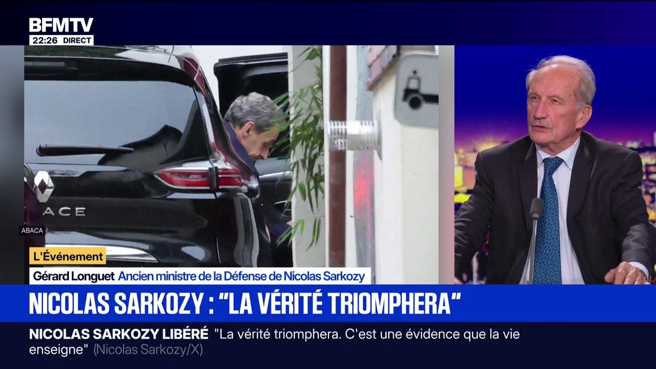 Nicolas Sarkozy libéré: "C'est un grand soulagement et la certitude de sa combativité pour faire valoir sa bonne foi", déclare Gérard Longuet, ancien ministre de la Défense de Nicolas Sarkozy