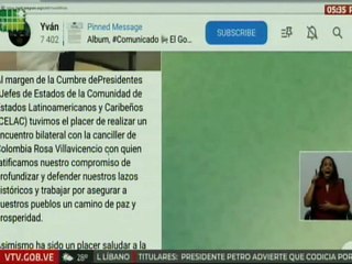 Venezuela ratificó la defensa de los lazos históricos con Colombia