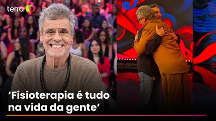 Carlinhos de Jesus aparece andando no 'Domingão com Huck' e emociona público