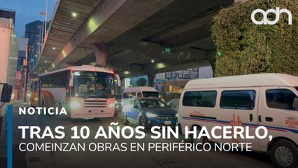 Luego de 10 años, por fin comienzan obras de reparación en Periférico Norte
