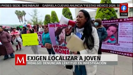 En Hidalgo, personas marchan exigiendo la localización de Monserrath "N"