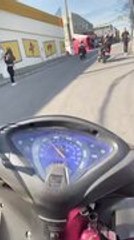 Scooter Crashes Into Bike at Intersection
