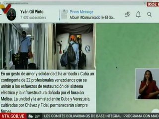 Arriban a Cuba 22 profesionales venezolanos que ayudarán a la restauración del sistema eléctrico