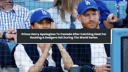 Prince Harry Apologizes To Canada After Catching Heat For Rocking A Dodgers Hat During The World Series