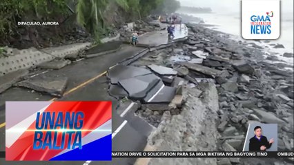 Ilang kalsadang napinsala ng pananalasa ng Bagyong Uwan, nadaraanan na | Unang Balita