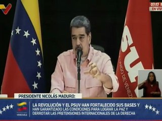 Presidente Maduro afirmó que la reorganización del PSUV es clave para la paz de Venezuela