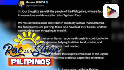 Belgian Deputy Prime Minister Maxime Prévot, nagpaabot ng mensahe sa mga sinalanta ng Bagyong #TinoPH