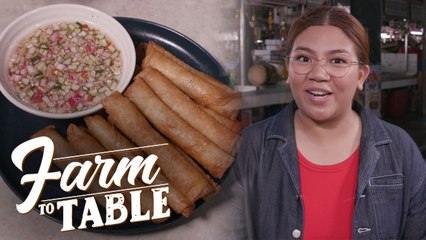 Abi Marquez and Chef JR Royol wrap Sisig and Adobo into a LUMPIA recipe! | Farm to Table