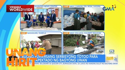 Serbisyong Totoo sa mga Apektado ng Bagyong Uwan | Unang Hirit