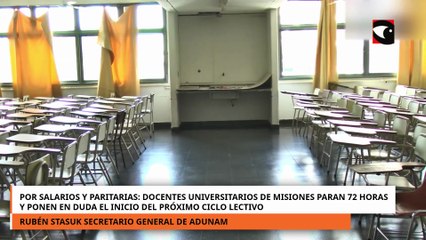 Por salarios y paritarias docentes universitarios de Misiones paran 72 horas