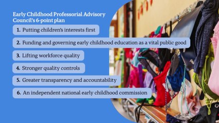 Early childhood education experts release six-point plan for government to restore public trust