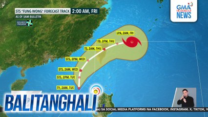 PAGASA - Bagyong #UwanPH, nasa labas na ng PAR; inaasahang mag-landfall sa Taiwan bukas ng gabi | Balitanghali