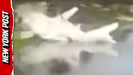 Hurricane relief plane headed for Jamaica crashes into Florida pond