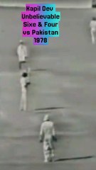 Kapil Dev brilliant four to Imran and Six to Miandad at Karachi 3rd Test 2nd innings in 1978 (CT)