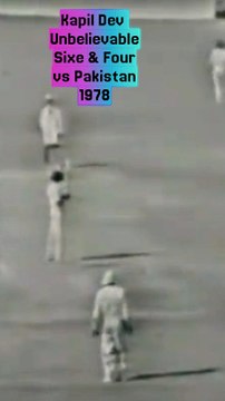 Kapil Dev brilliant four to Imran and Six to Miandad at Karachi 3rd Test 2nd innings in 1978 (CT)