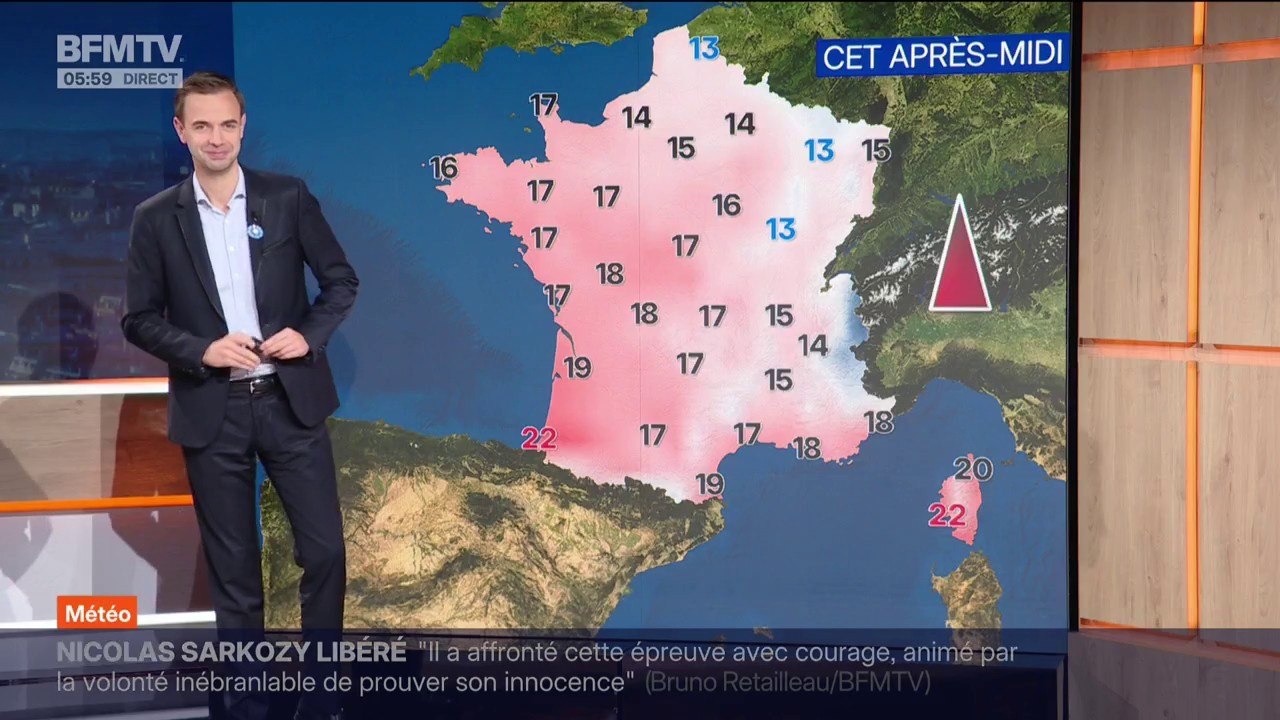 Quelques averses en Bretagne mais du soleil sur le reste de la France, avec des températures comprises entre 13°C et 22°C... La météo de ce mardi 11 novembre