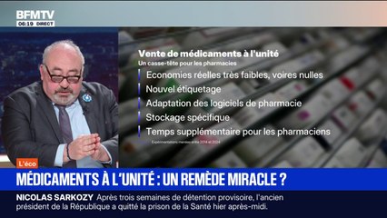 La Cour des comptes ne recommande pas la vente de médicaments à l'unité