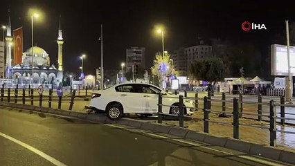 Seyir halinde uyuyan sürücü kaza yaptı