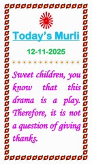 🇲🇰 Today’s Murli 12 November 2025 English | Today Murli in Male Voice | BRAHMA KUMARIS Murli in Eng