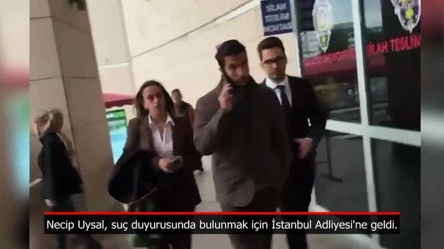 Necip Uysal suç duyurusunda bulunmak için adliyeye gitti