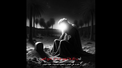 أمير المؤمنين عند قبر فاطمة الزهراء (ع) وهي توصيه بايتامها  - لطمية