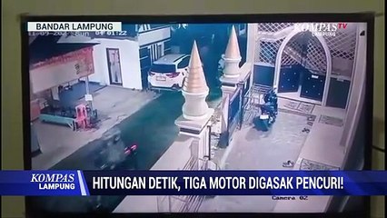 Hitungan Detik, Tiga Motor Digasak Pencuri!