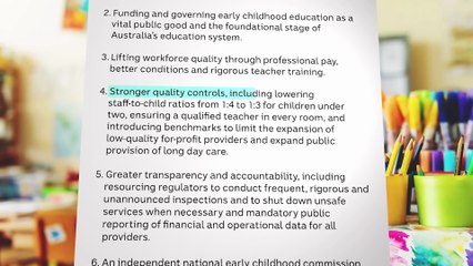 Experts develop six-step plan to restore trust in the childcare system