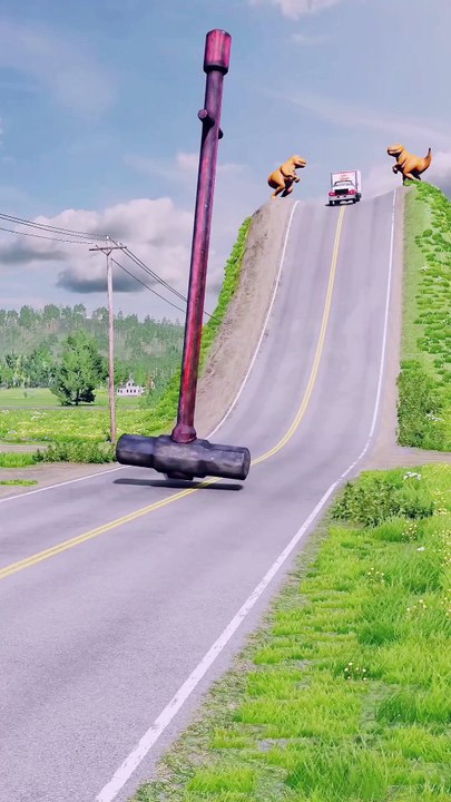 Realistic BeamNG Drive car crash physics. Watch in