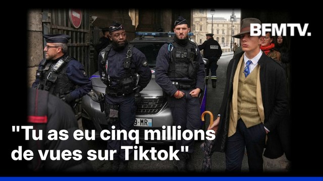 Cet adolescent est surnommé French detective sur les réseaux sociaux après une photo prise devant le Louvre juste après le cambriolage