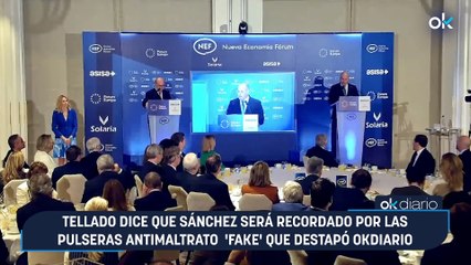 Tellado dice que Sánchez será recordado por las pulseras antimaltrato  'fake' que destapó OKDIARIO