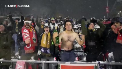 Kar fırtınası altında oynanan maçta yeni bir gol vuruşu türü ortaya çıktı: Buz sarkıtı volesi