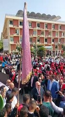 رئيس جامعة سوهاج يقود آلاف الطلاب في مسيرة حاشدة إلى صناديق الاقتراع