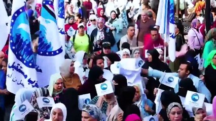 آلاف المواطنين يشاركون في مسيرة حزب مستقبل وطن بالجيزة