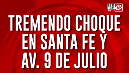 Tremendo choque en Santa Fe y 9 de Julio: hay varios heridos