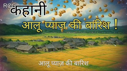 आलू प्याज़ की बारिश // Potato and onion rain // hindi cartoon Story
