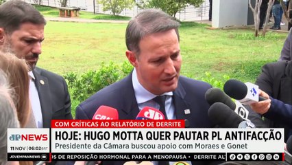 Hugo Motta quer votar PL Antifacção nesta terça (11)
