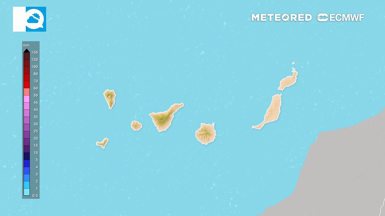 Claudia dejará lluvias intensas en Canarias