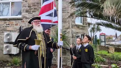 Flag raising ceremony held in Newquay to mark Remembrance