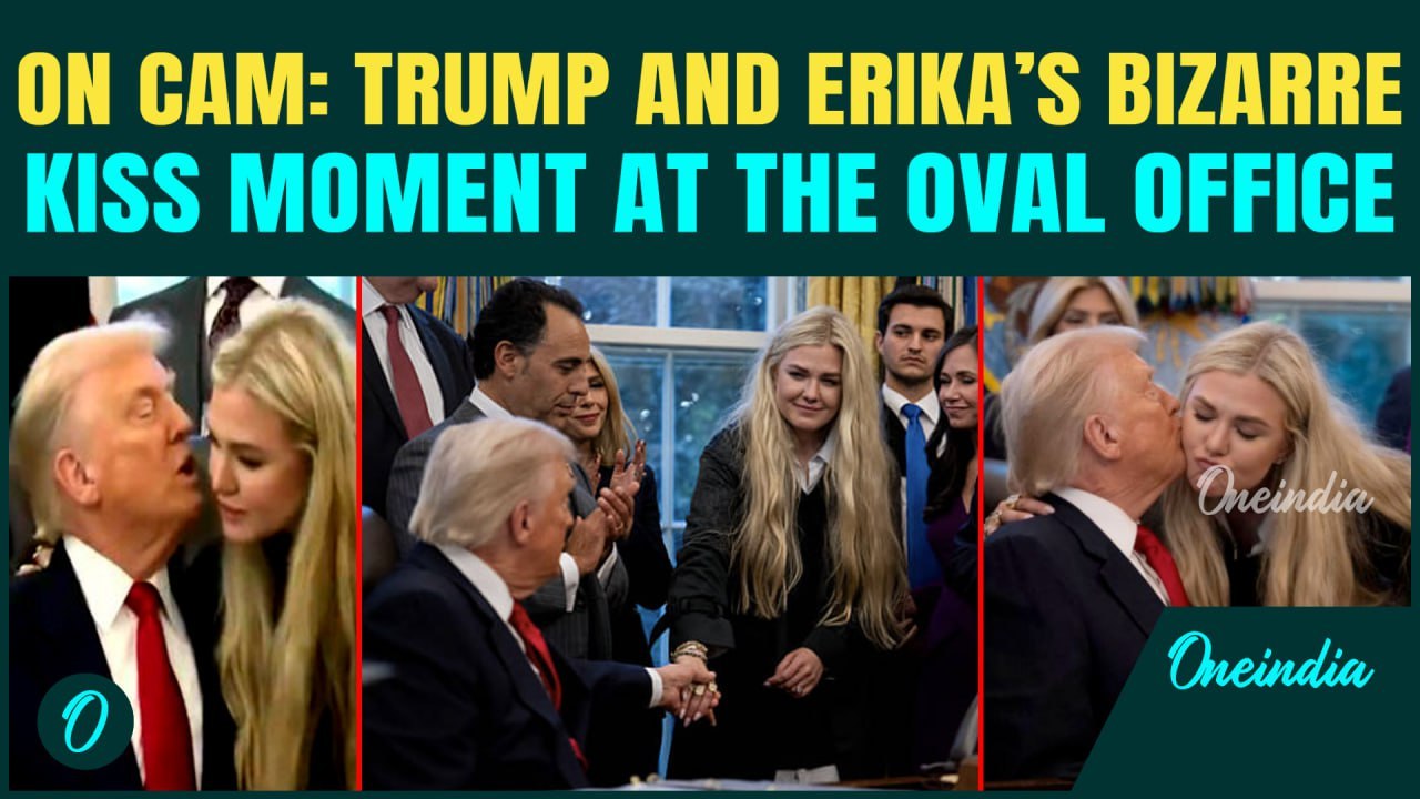 Trump’s ‘INTIMATE’ KISS With Erika Kirk SPARKS Buzz; After Vance, Erika’s MOMENT With Trump Viral